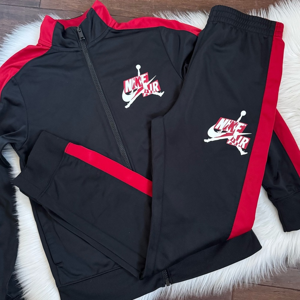 Nike Air Jordan Jumpman Logo Graphic Tricot Full Zip Jacket Jogger Pants Set M